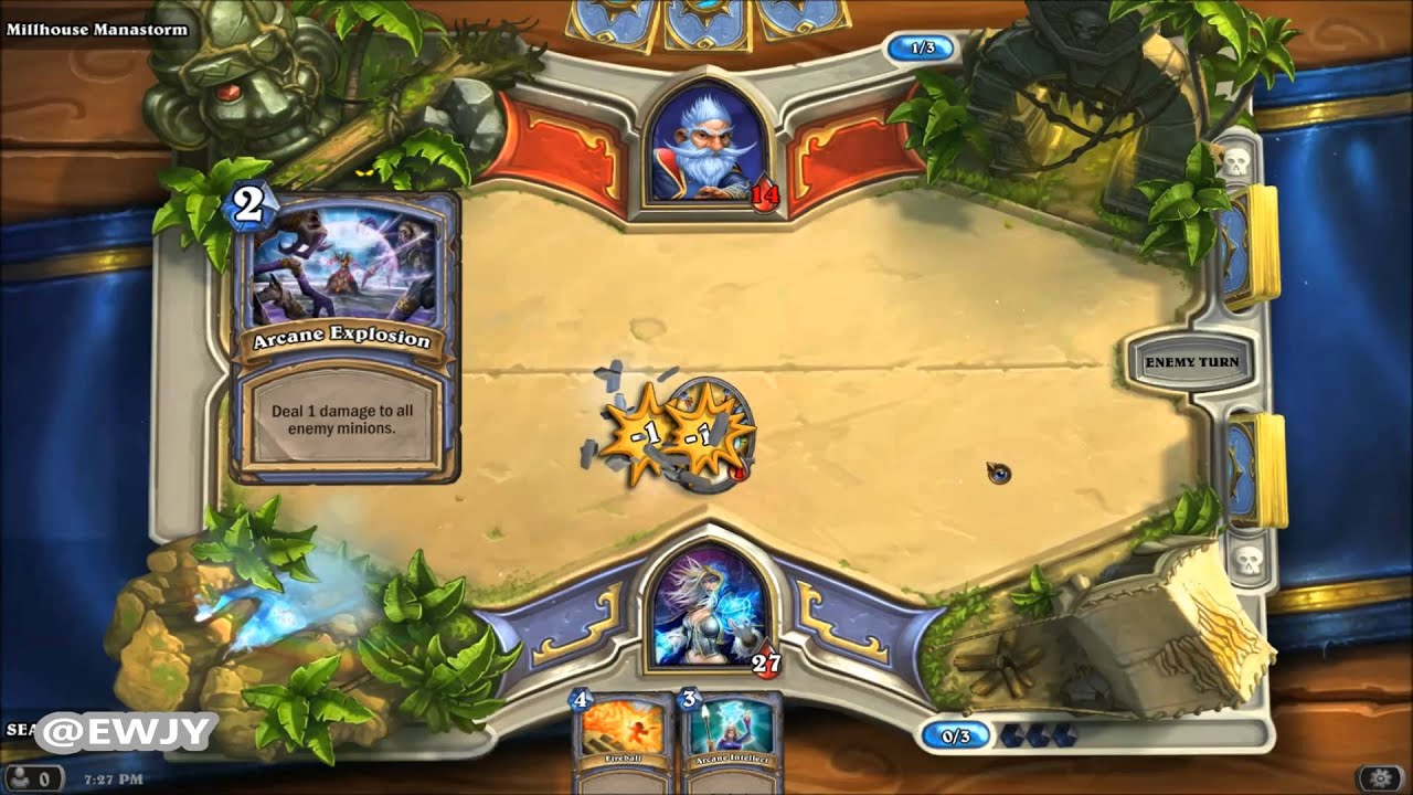 Hearthstone Tutorial Walkthrough: 2nd Boss Millhouse ManaStorm