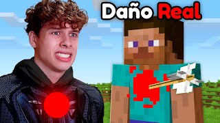 Thumbnail for Minecraft pero Recibo Daño en la Vida Real