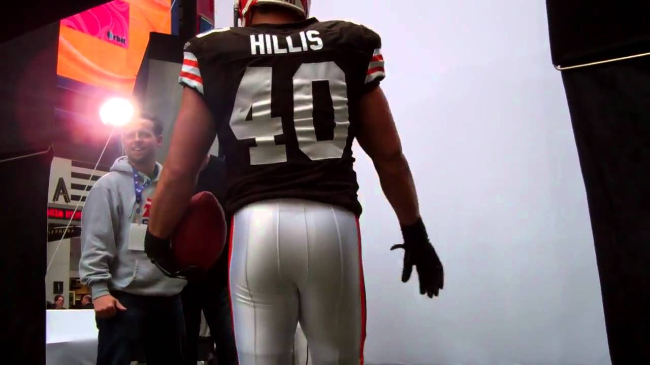 Peyton Hillis stiff arms the EA SPORTS Creative Director YouTube