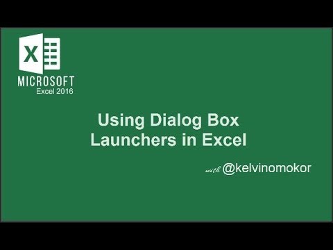 Video: Nasaan ang dialog box launcher?