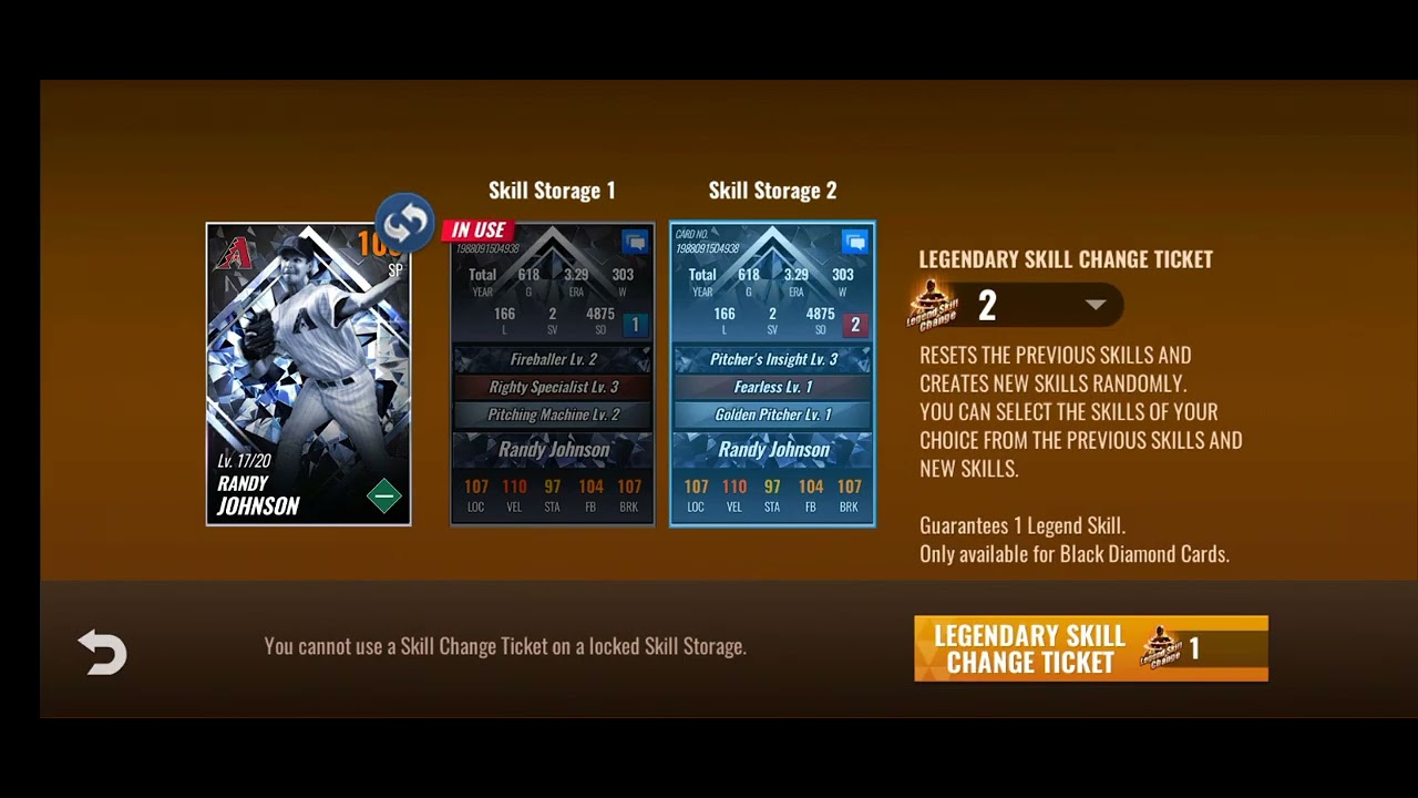 MLB 9 innings 22 - NYY/Team A - Supreme Randy Johnson GI, BD, PSCT & LSCT