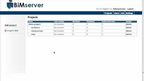 Uploading IFC data to an open source BIMserver