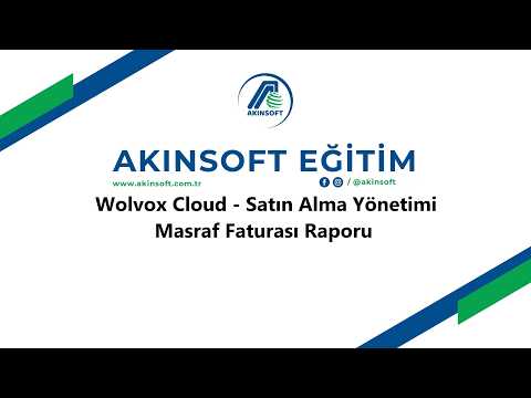 WolvoxCloud - Satın Alma Yönetimi - Masraf Faturası Raporu