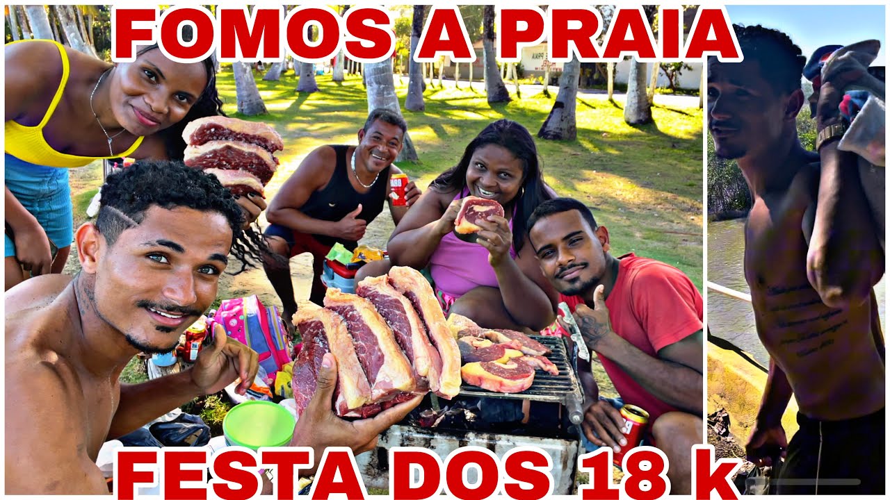MELHOR COMEMORACAO / DEU TUDO ERRADO / CHURRASCO NA PRAIA/ MUITA CARNE / COMEMOS DE MÃO