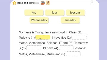 Tiếng Anh 5 -  Unit 6 -Lesson 1: How many lessons do you have?