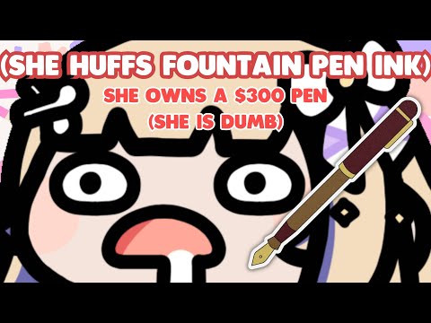 [HANDCAM] VTuber shows off her beloved ink and fountain pen collection.