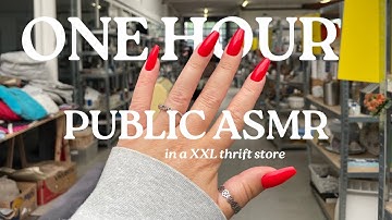 1+ HOUR Public ASMR in XXL Thrift Store 🫰 Tapping & Scratching