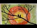 Watercolour Birds on a Branch