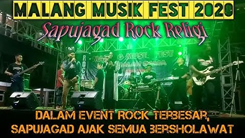 Mantab.. Tampil dalam event Rock terbesar Kota Malang, Sapujagad mengajak semua bersholawat bersama