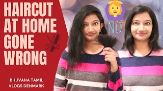 HAIR CUT AT HOME IN TAMIL AFTER HAIR SMOOTHENING, HAIR STRAIGHTENING, REBONDING || NEWTRANSFORMATION