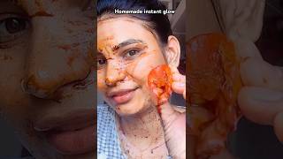 Coffee + Tomato + Sugar Facial ✨ Instant Glow Home Remedy#shortsviral yt #subscribe#viralshorts