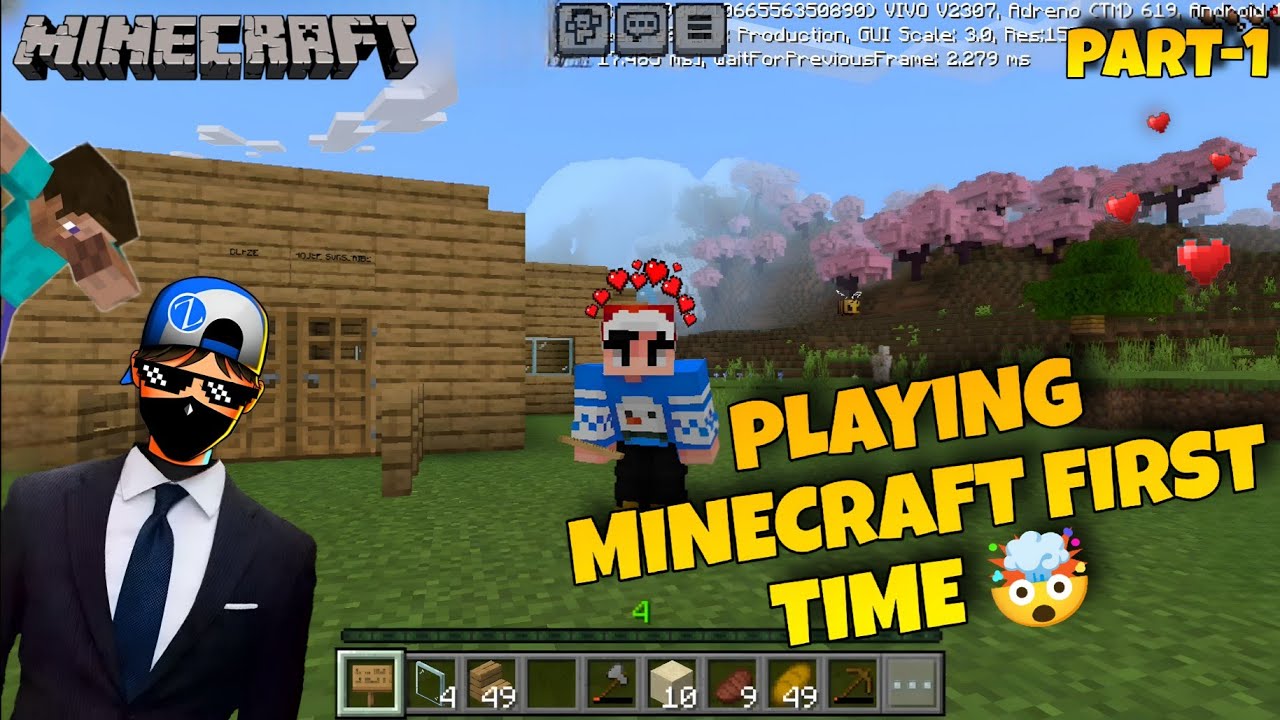 PLAYING🎮💻MINECRAFT FOR FIRST TIME 🤯 BEST🔥 OR WORST🤢(PART-1)#minecraft# ...