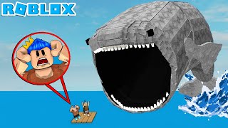 20 HARI KITA TERDAMPAR DI TENGAH LAUT DI SERANG THE BLOOP!! ROBLOX RAFT
