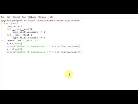 python program to count instance with class attributes