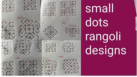 10 small dots rangoli designs | easy rangoli designs | easy kolam | simple muggulu |