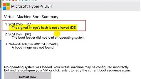 Solved: The signed image's hash is not allowed. Hyper-V ⬜ Uncheck 🔐Safe Boot