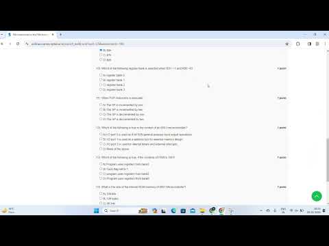 Microprocessors and Microcontrollers Solution || Week 05 || Assignment 05 || NPTEL ||