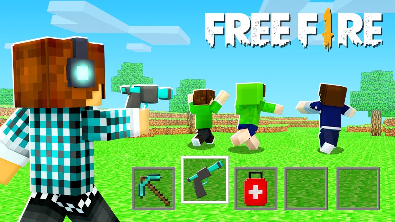 FREE FIRE NO MINECRAFT !! - *INCRÍVEL* 