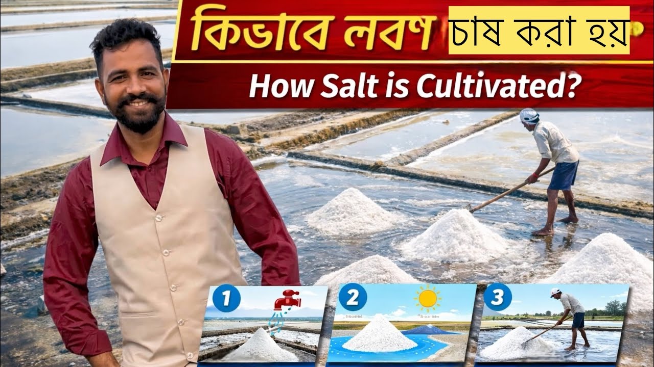 Salt Planting Method কিভাবে লবণ চাষ করা হয় | Salt Farming Process in Bangladesh | Salt ...