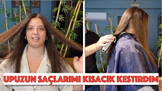 UPUZUN SAÇLARIMI KÜT KESTİRDİM 💇🏻‍♀️ YENİ SAÇLARIMA AİLEMİN TEPKİSİ 🤭 YAVRU KEDİ SAHİPLENDİM 😻