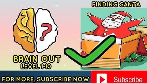 Brain Out finding Santa level 1 2 3 4 5 6 7 8 9 10 walkthrough  #BrainOut #BrainoutGame #youtube