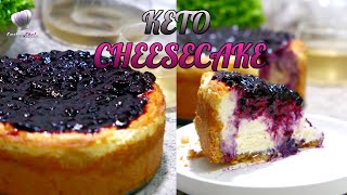 KETO RECIPES | Best Keto Blueberry Cheesecake Recipe | How to make low carb cheesecake