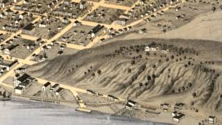 Hannibal Missouri 1869 Panoramic Bird's Eye View Map 6610