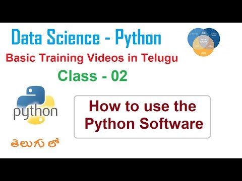 How to install the Python software in Telugu|How to use Python Software|VLR Training Class - 02