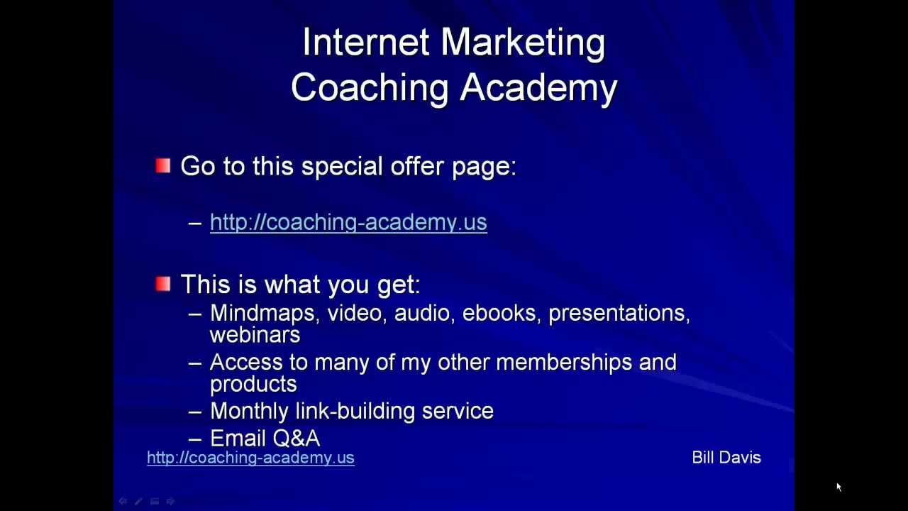 Introduction to the Marketing Coaching Academy YouTube
