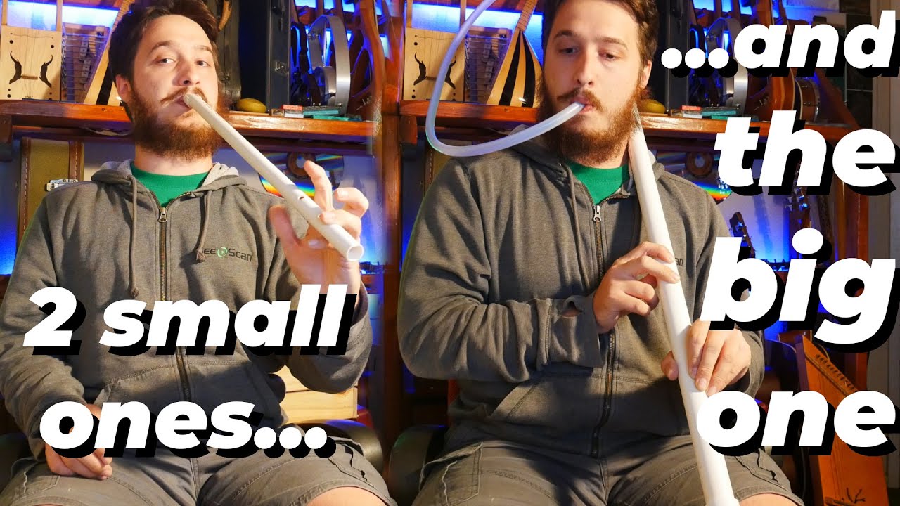 3 PVC Overtone Flutes I built A Koncovka, Tabor Flute, and Fujara