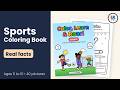 Sports Coloring Book for Kids Ages 5-10: Flip-Through (40 Sports + Fun Facts)