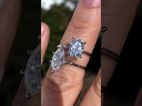 Petite Moissanite Solitaire Ring (1.5mm) ring video