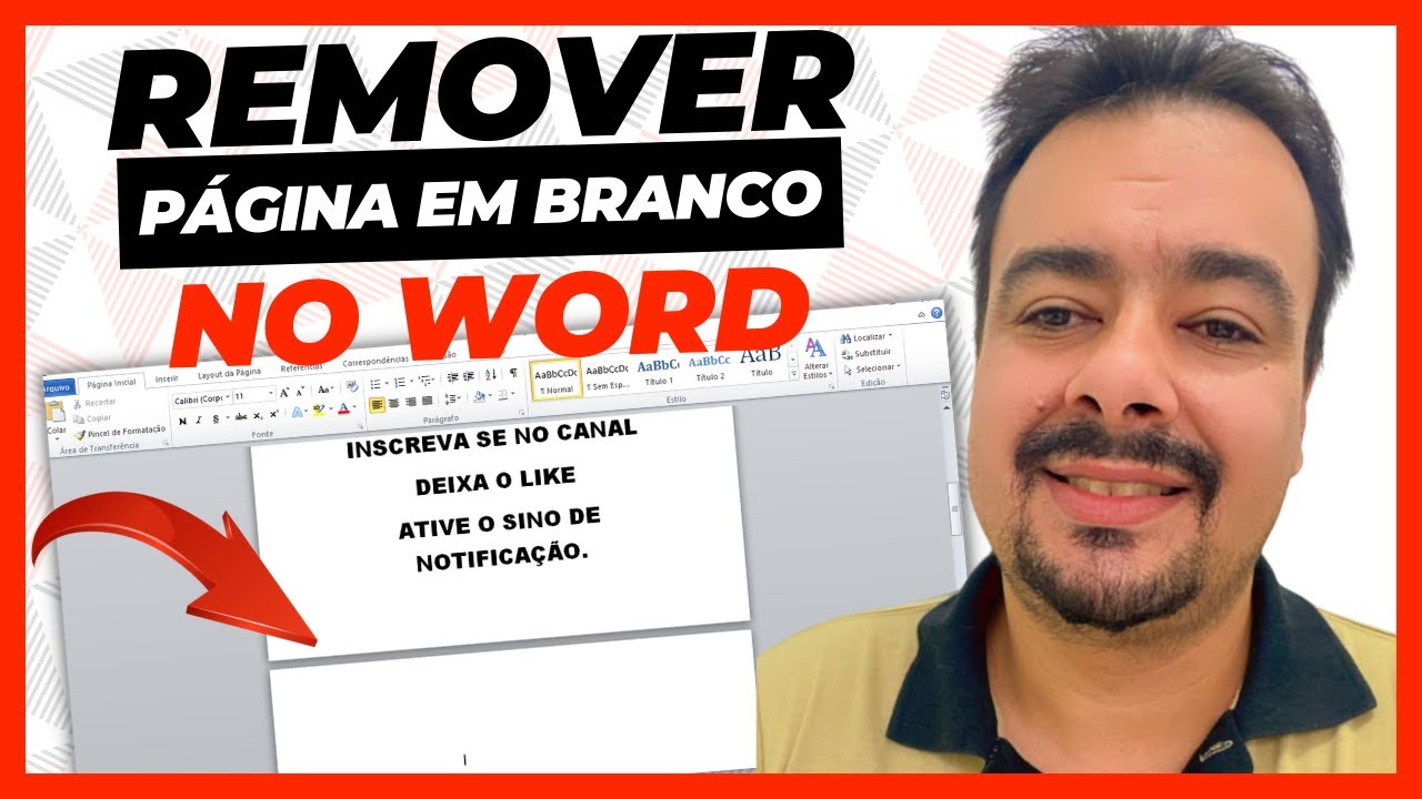 Como remover PÁGINA quebrada de FOLHA em branco no WORD - YouTube