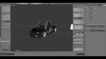 Low-poly Lamborghini Aventador in Blender