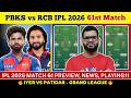 PBKS vs RCB Dream11 Prediction| PBKS vs RCB Today Match Prediction| IPL 2026 Match 61