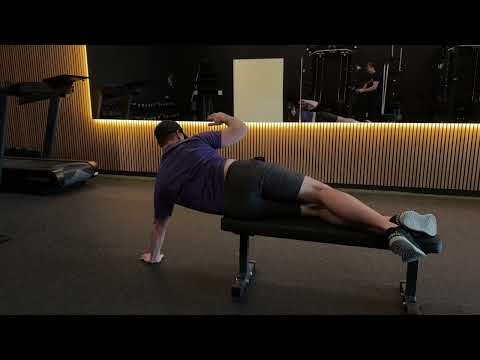 Sidelying Oblique Crunch off Bench