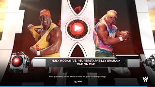 Hulk Hogan vs Superstar Billy Graham on wwe 2k24