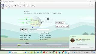 🔰Geogebra - Tiempo de Encuentro y Alcance