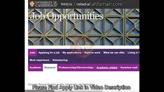 70 Postdocs, Research Associate, RA Positions at University of Cambridge, United Kingdom-High Salary