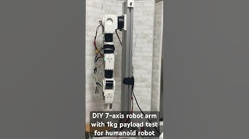 Test movement of DIY 7-axis robot arm with 1kg payload for humanoid robot #humanoid #diy #7-axis