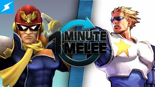 one minute melee captain falcon vs captain commando sub español HD