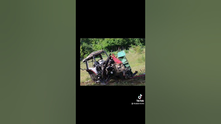Tracteur brûlé est accidenté