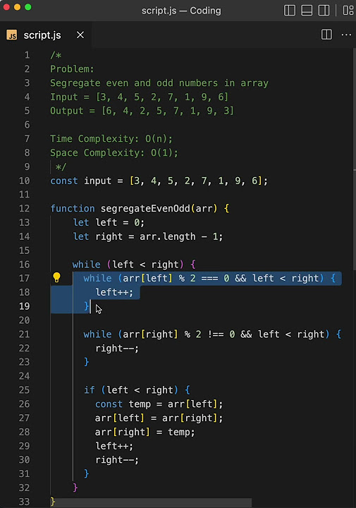 🔥 Segregate Even and Odd Numbers in an Array 🚀 JavaScripts #coding # ...