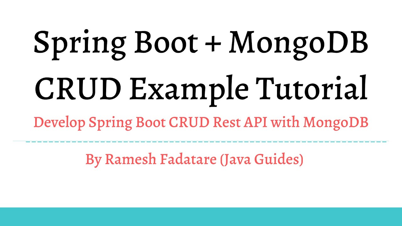 spring with mongodb tutorial