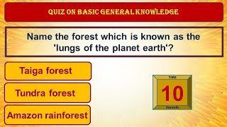 Quiz on Basic General Knowledge | #Let’s give a try | Basic G.K.