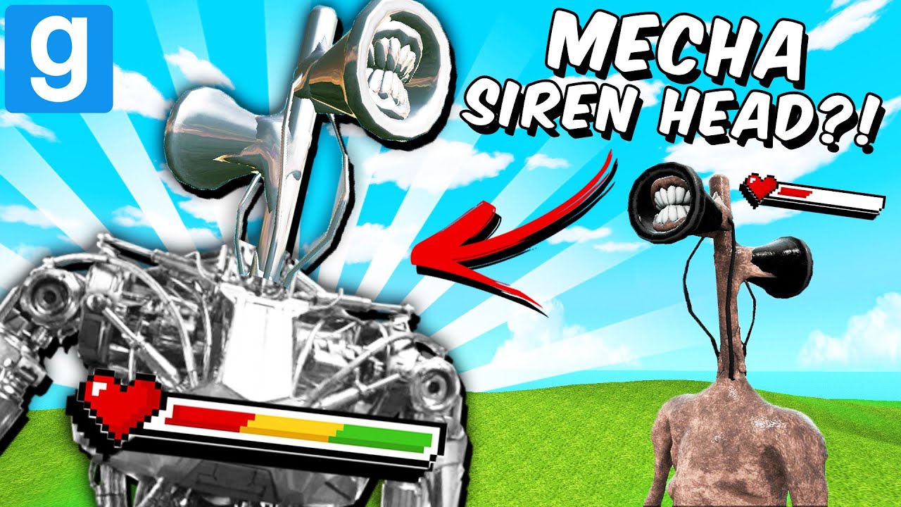 MECHA SIREN HEAD IN GMOD Garrys Mod Sandbox Mecha Siren Head vs Siren Head