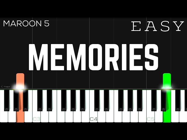 Memories - Maroon 5 | EASY Piano Tutorial class=