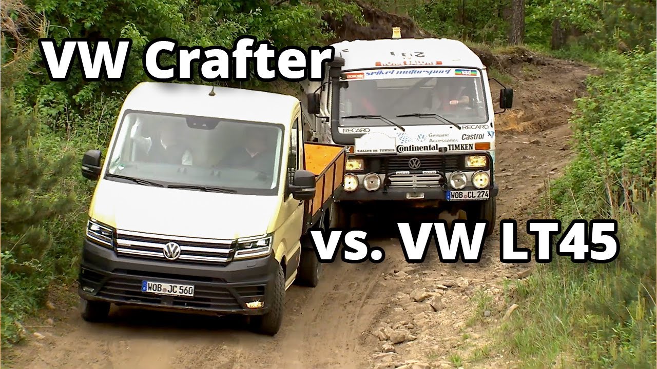 Rallye-Legende trifft Technik von heute: Volkswagen LT45 vs. Crafter 4MOTION im Offroad-Vergleich