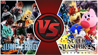 Smash Ultimate Vs Jump Force Total War Mario Sonic Vs Goku Naruto Cartoon Fight Club Movie