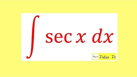 Integral of Sec(x) - [Using An Integration Factor & U-Sub]
